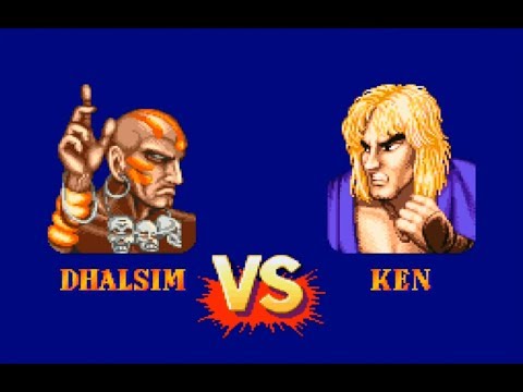 Street Fighter II Turbo Hyper Fighting - Dhalsim vs. Ken - Hardest Setting