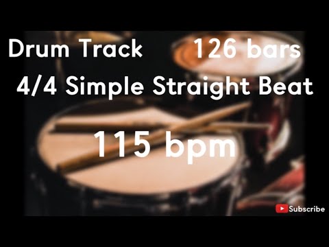 115 bpm  4/4 Simple Straight Beat Drum Track