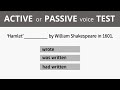 Active And Passive Voice Test English Practice English Grammar Test