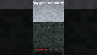 game minimized #minecraft #horror
