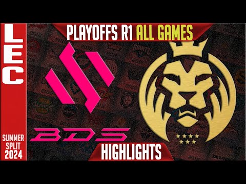 BDS vs MDK Highlights ALL GAMES | LEC Playoffs Upper Round 1 Summer 2024 | Team BDS vs MAD Lions KOI