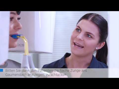 Patientenpositionierung 2D Aufnahme mit Okklusalaufbiss
