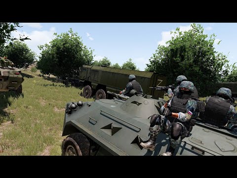 Ukrainian Forces Penetrate Russian Defenses and Destroy Dozens of Armored Vehicles - Arma 3
