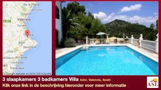 preview picture of video '3 slaapkamers 3 badkamers Villa te Koop in Ador, Valencia, Spain'