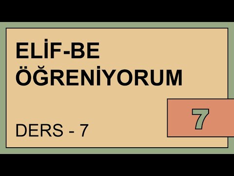 Elif-Be Öğreniyorum 7