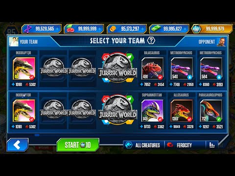 INDORAPTOR KING OF THE BATTLE - JURASSIC WORLD THE GAME