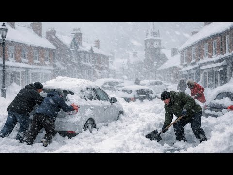 Snowstorm chaos in the UK ! Britain is buried in snow, Airports are paralyzed by snow storm
