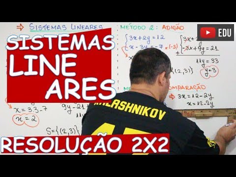 ? SISTEMAS 2x2 - RESOLUÇÃO (SUBSTITUIÇÃO, ADIÇÃO E COMPARAÇÃO)