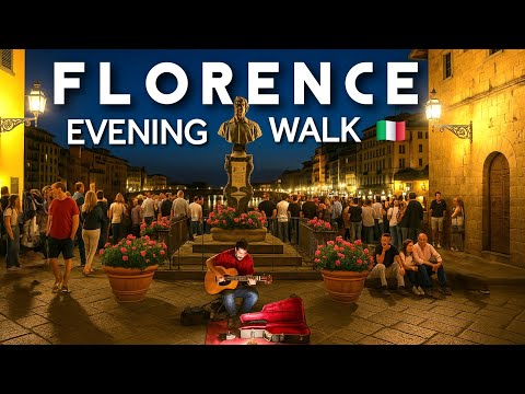 Italy | Florence 2025 | Nightlife Vibes , Live Music & Magical Streets 4K Video Italy Travel