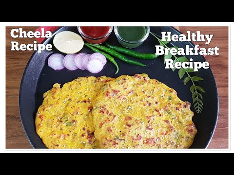 Healthy Breakfast Recipe | Suji Besan Cheela Recipe | Cheela Recipe