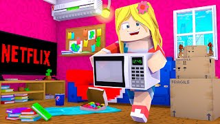 DECORANDO A NOVA CASA DA STEZINHA NA CIDADE DO MINECRAFT! 🏠