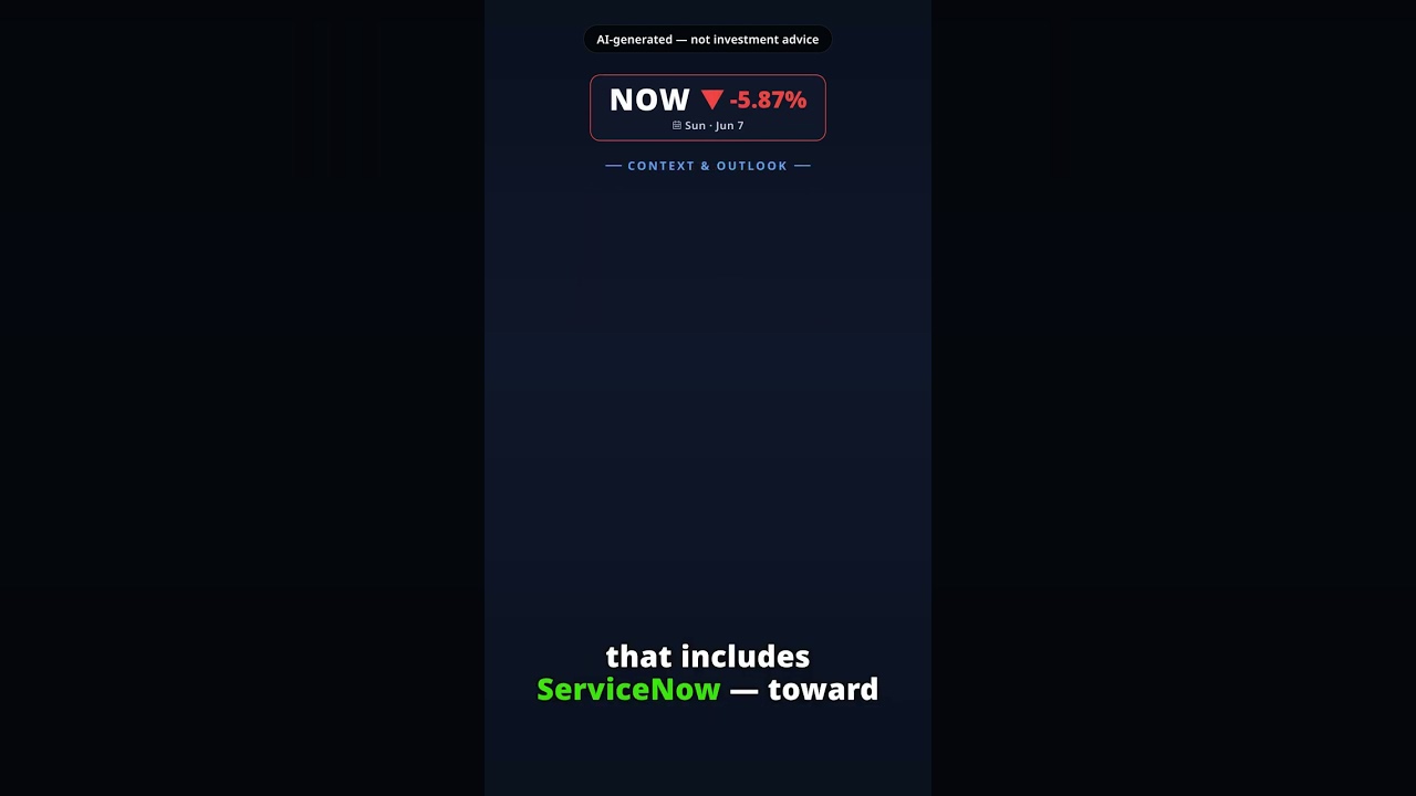 Why Is ServiceNow Stock Sinking Today? NOW -5.87% (Jun 7) — Tech Sector Rotation