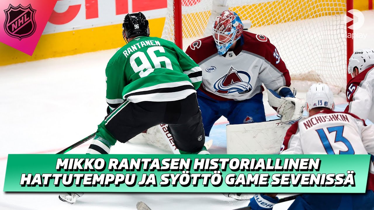 Mikko Rantasen historiallinen hattutemppu ja syöttö | Dallas–Colorado, Game Seven