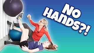 Core Strength with a Ball… Using ONLY Your Feet? 👧🏼🟣 | Exercise Ball Activities #31