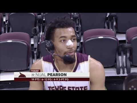 Bobcats Win: TXST Men vs. Little Rock - Nijal Pearson Postgame