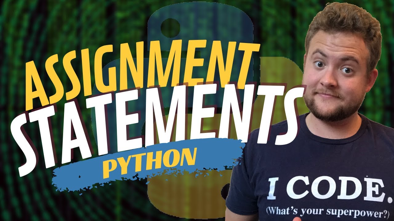 what is an assignment statement in python