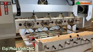 Máy CNC 4 Trục 16 Dao Woodmaster | Gia Công Chân Ghế Hoàn Thiện 1 Bước Duy Nhất