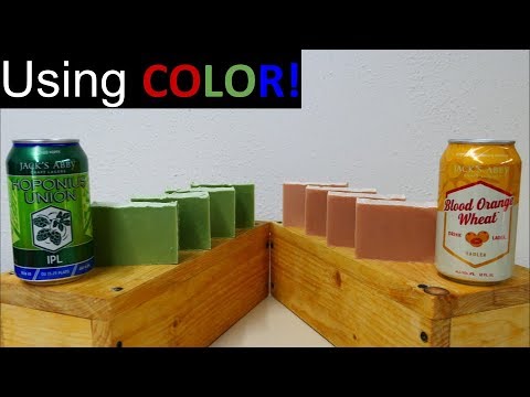Making Beer Soap #4 - Jack's Abby Brewing - Using Color!