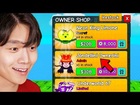 Starting Over Using ONLY OWNER Shop in Plants vs Brainrots