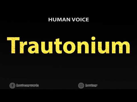 How To Pronounce Trautonium
