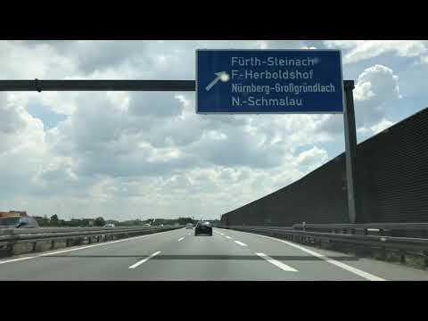 Driving on A73 from Erlangen to Nürnberg