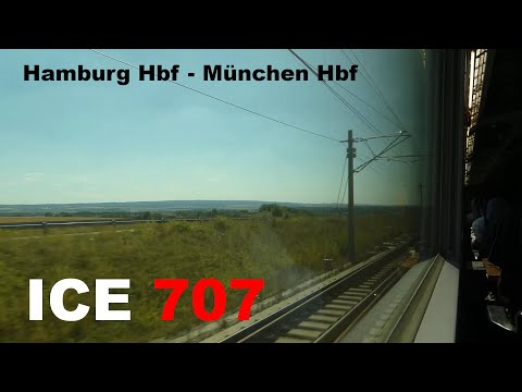 Mit 280 km/h durch den Osten: ICE 707 (ICE 1) Mitfahrt Hamburg Hbf - München Hbf