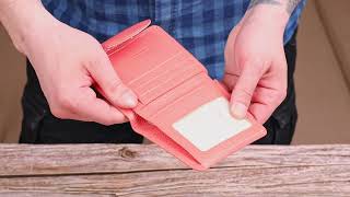 Стильний жіночий гаманець з натуральної шкіри Canpellini 21669 кораловий