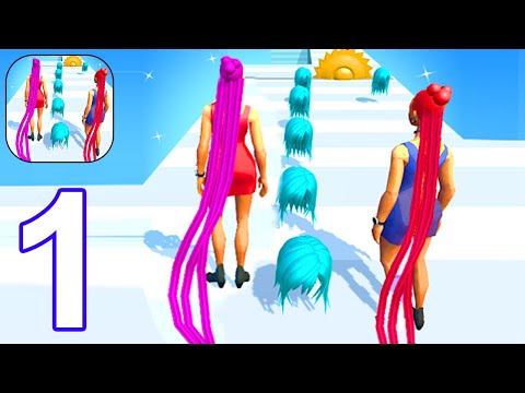 Hair Run - Makeover Challenge Rush - Gameplay Part 1 All Levels 1-6 (Android, iOS) #1