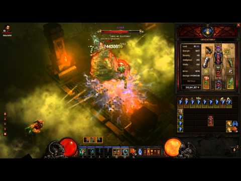 Diablo 3: Bursting 10.6mil damage per sec output with my HotA barb -by dtx