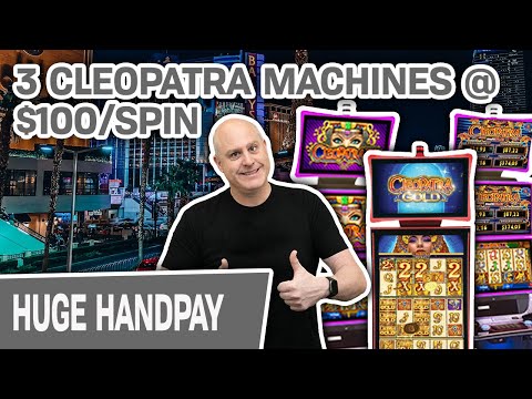 🥉 Three-Way CLEO PLAY @ $100/SPIN 💵 HIGH-LIMIT Slot Action on THREE Cleopatra Machines! Video