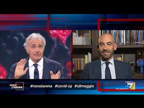 Manlio Di Stefano, Alessandro Sallusti, David Parenzo... a Non è l'Arena, LA 7 - puntata 17.05.2020