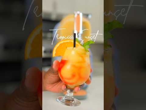 This Sunset Slushie Is Dangerous 🍹🥴 #coctail #viraldrink #drinktok #fyp #tequila