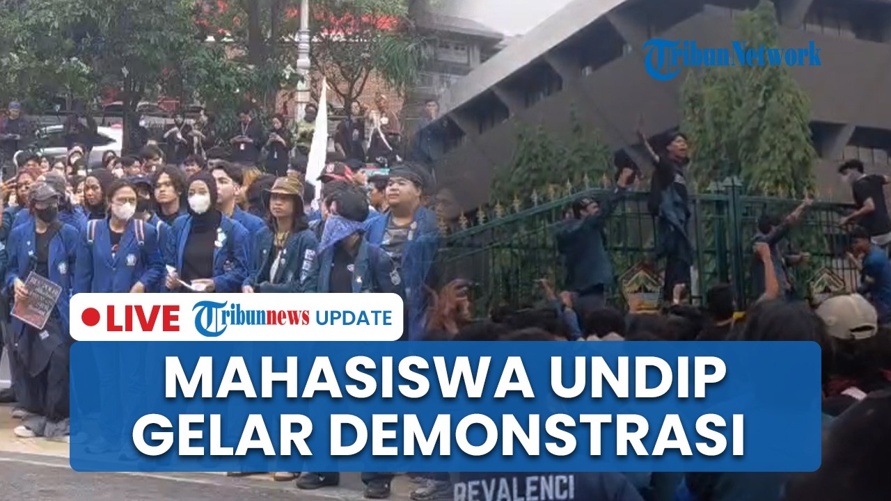 LIVE: Ratusan Mahasiswa Undip Gelar Demo di Kantor Gubernur Jateng, Tuntut Reformasi