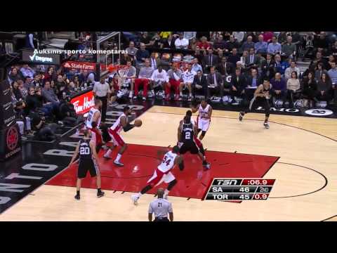 Jonas Valanciunas 4 blocks on Tim Duncan