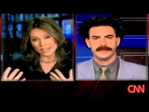 Borat interviewed on CNN in 2006