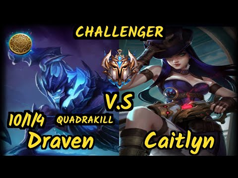 C9 Sneaky (DRAVEN) vs CAITLYN - QUADRAKILL 10/1/4 KDA BOTTOM ADC CHALLENGER GAMEPLAY - NA