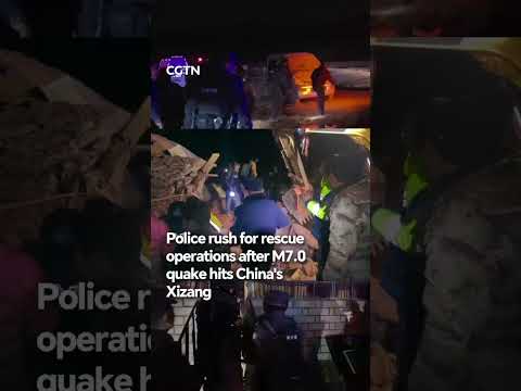 Police rush for rescue operations after M7.0 quake hits China's Xizang #worldnow