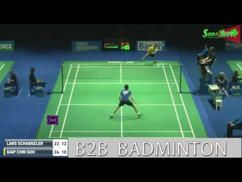 2017 YONEX SWISS OPEN R64 MS Lars Schaenzler vs Goh Giap Chin G2