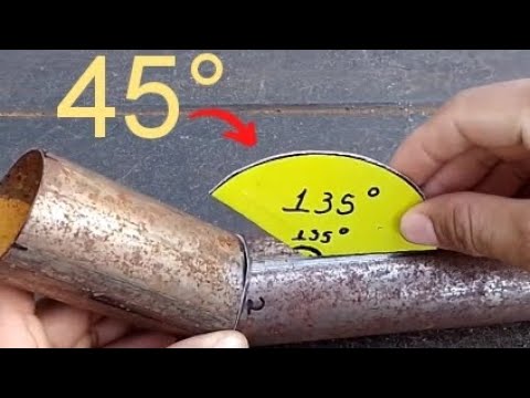 new welder trick to cut 45 degree round tubes quickly and accurately