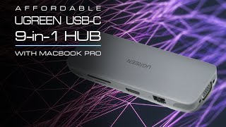 Video thumbnail for UGREEN 9 in 1 USB-C Hub Adapter with MacBook Pro 4k Monitor - Review by BsianTech