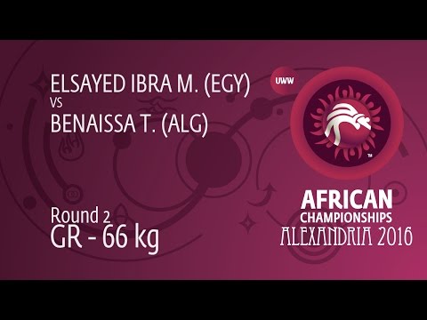 Round 2 GR - 66 kg: M. ELSAYED IBRA (EGY) df. T. BENAISSA (ALG), 0-0