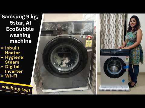 Thumbnail for Samsung 9kg 5star AI EcoBubble Front Load Washing Machine Wi-Fi Inbuilt Heater, Hygiene Steam review