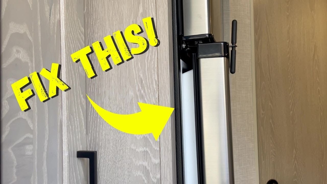 Easy $8 Fix!  Keep the RV Refrigerator Doors Closed and Secure While Driving. Door Pops Open Hack