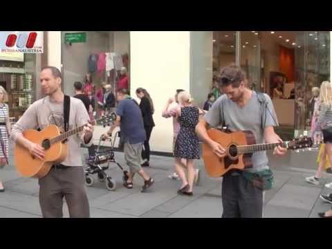Isaac Thompson & Io. (England). Guitar. Street Musicians. Vienna Guides by RussianAustria (Full HD)