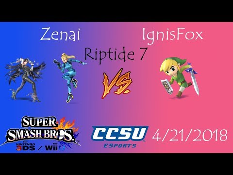 Riptide 7 CCSU Smash 4 - Zenai (Bayonetta, Zero Suit Samus) vs IgnisFox (Toon Link)