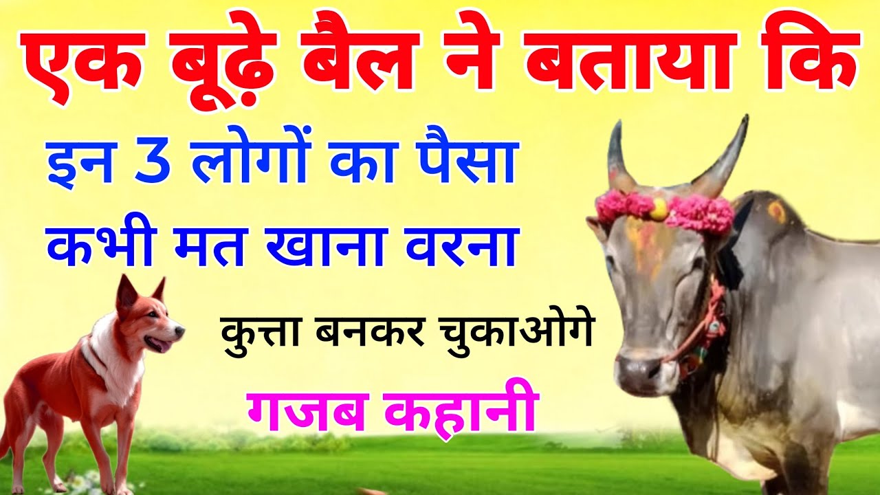 एक बूढ़े बैल ने बताया कि इन 3 लोगों का धन कभी मत खाना वरना कुत्ता बनकर चुकाओगे !! In 3 logo ka dhan