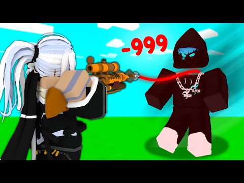I made the HEADHUNTER ONE SHOT everyone in Roblox Bedwars..