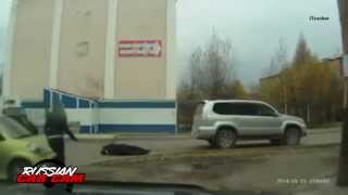 Russian Pedestrians Getting Hit and Run Over By Cars and Motorcycles Compilation Part 1