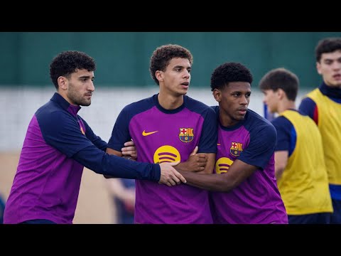 Juwensley onstein and Hamza Abdelkarim first practice and Barcelona B after medical tests #lamasia 
