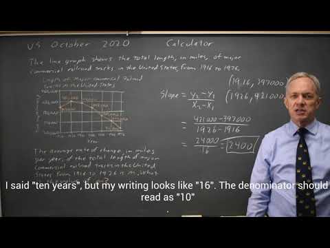 Oct 2020 SAT: Average rate of change, railroads #4-35